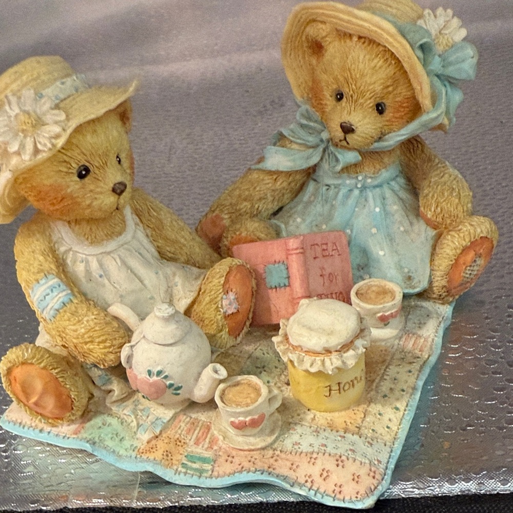 Cherished Teddies Freda and Tina adorable Tea Party - Picture 11 of 12